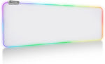 Tilted Nation bone white rgb gaming mouse pad front view