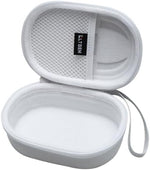 L LTGEM shockproof EVA carrying case white variant showing 360 degree zipper closure