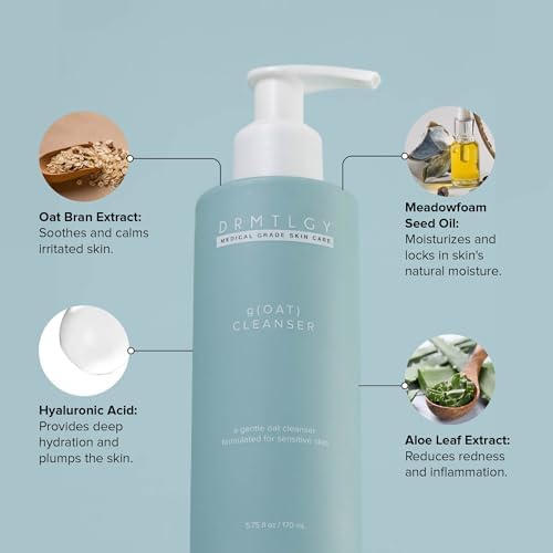 Lightweight cream cleanser good face wash for sensitive skin featuring hyaluronic acid and aloe for soft skin texture