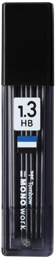 Tombow 1.3 mm B grade graphite lead refill case in transparent design