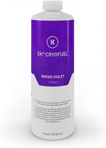 EK Water Blocks EK-CryoFuel Premix PC Coolant Indigo Violet one liter bottle front view for custom loop liquid cooling setups