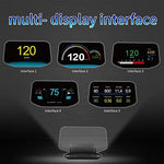 PerGar OBD2 and GPS dual mode LED speedometer displaying real time engine water temperature.