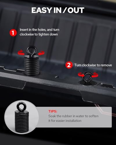 Benlari tie down anchors installed in UTV bed