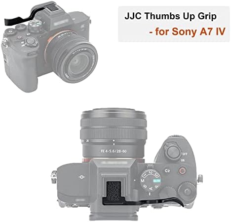 JJC hot shoe thumb support showing CNC aluminum alloy construction and microfiber leather pad
