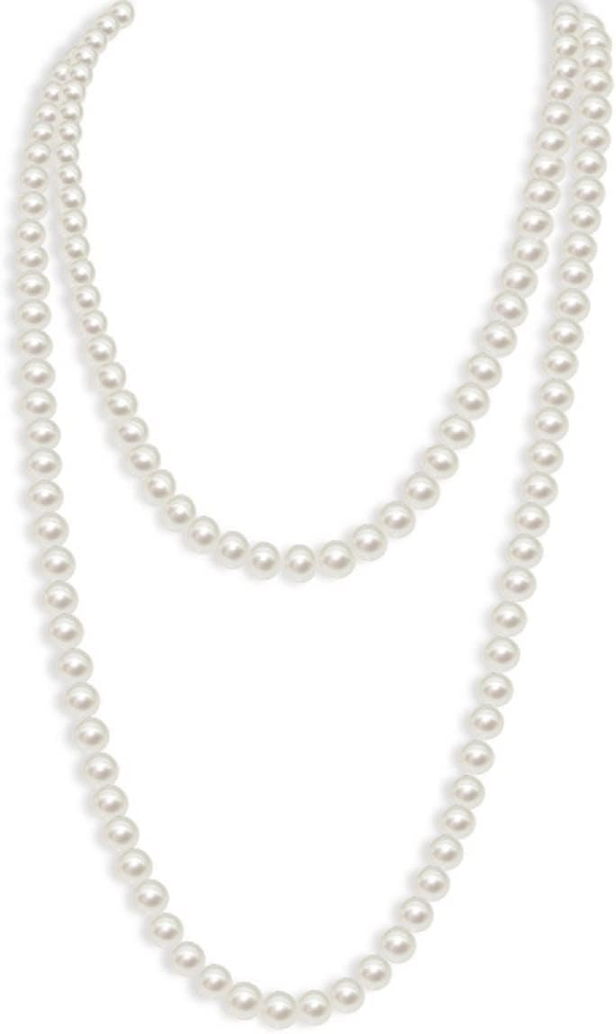 Caiyao round pearl beaded sweater chain lifestyle view