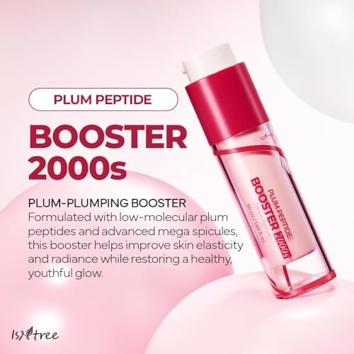 Isntree Korean skincare peptide serum with pink packaging on a white background