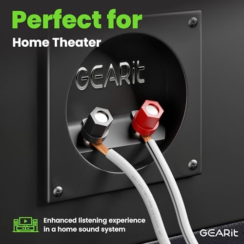 Close up of GearIT audio cable featuring polarity markings