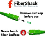 Fibershack fiber optic cable in a home network setup