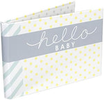 Malden Hello Baby imported photo album styled as a decorative keepsake on a white nursery shelf