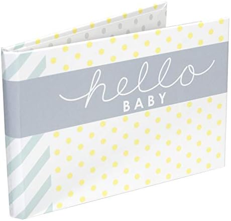 Malden Hello Baby imported photo album styled as a decorative keepsake on a white nursery shelf