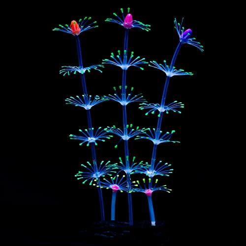 Uniclife glowing effect silicone fish tank decoration under blue light