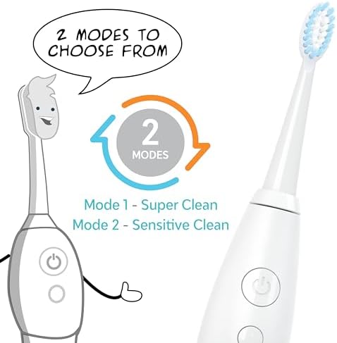 TAO Clean Umma Kids Sonic Toothbrush in white with dentist-recommended timer features.