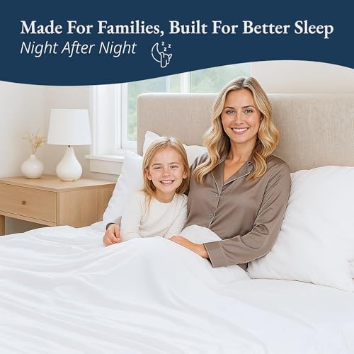 Lane Linen imported luxury white cotton top sheet draped elegantly over a mattress