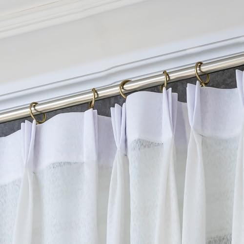 Drapery hook installed on pinch pleat curtain fabric