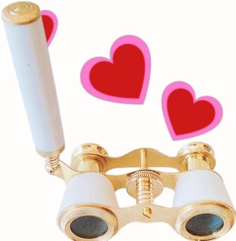 Close up look at the natural pearl finish on the barrels of the antique binoculars
