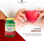 Organic plant based Omega 3 6 9 supplement showing nutritional label facts and cold pressed extraction details