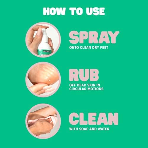 FREEMAN Beauty Flirty Feet Instant Peeling Foot Spray, Coconut and Aloe, Blue, 4 Fl Oz - Image 5