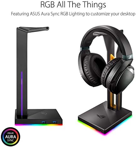 Rear view of Asus Rog Throne Qi highlighting dual USB ports