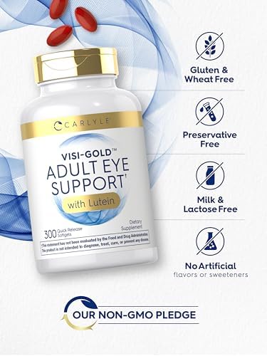 Top view of Carlyle Adult Eye Support 300 count bottle