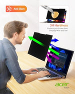 Close up of Acer magnetic privacy screen anti-glare texture