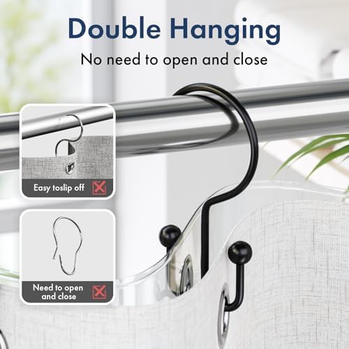 Smooth glide ball design on Bathway double sided shower hooks