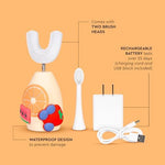 Boka rechargeable kids toothbrush with U-shaped silicone head attached