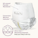 Chlorine-free chemical-free disposable training pants for sensitive toddler skin