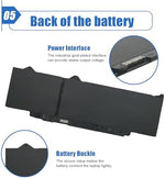 Dentsing premium internal notebook power cell angled view highlighting the slim profile construction