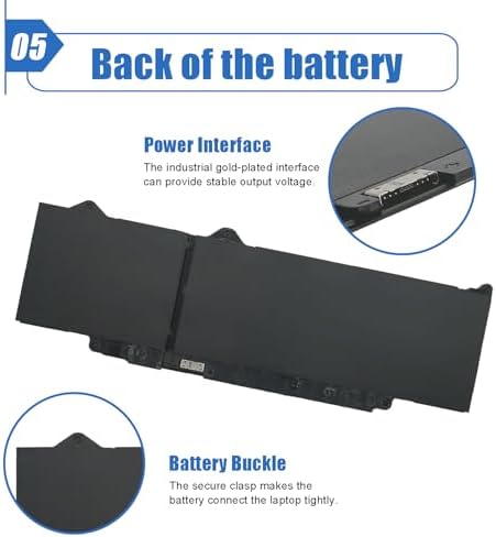 Dentsing premium internal notebook power cell angled view highlighting the slim profile construction