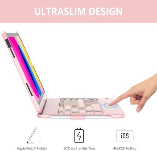 CC Store rose gold protective folio cover closed flat showing sleek compact design.