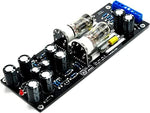 Top-down schematic view of the YILUBAO dual vacuum tube preamp showing the soldered connections and terminals.