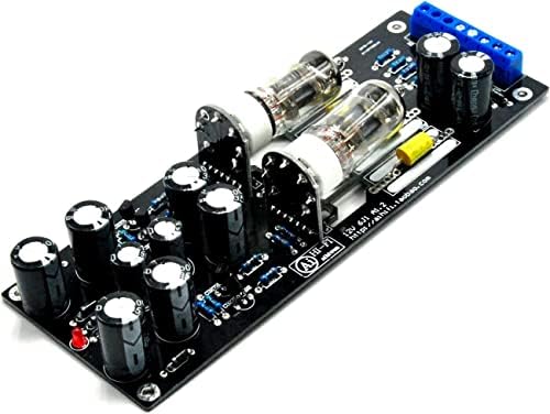 Top-down schematic view of the YILUBAO dual vacuum tube preamp showing the soldered connections and terminals.