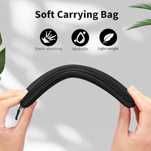 Fintie neoprene carrying bag showing high quality durable zipper closure detail