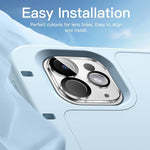 Three pack of JETech iPad Pro camera lens protectors in retail packaging