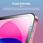 Close up of 9H hardness tempered glass on iPad screen