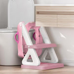 Wiifo potty step stool ladder folded compactly for easy bathroom storage