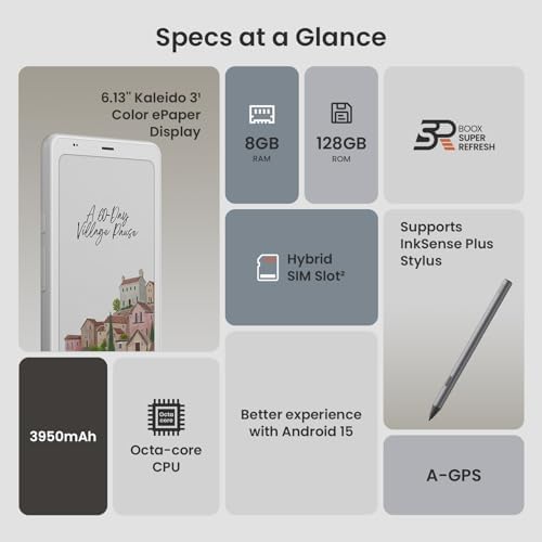 Boox Palma 2 Pro color screen displaying book cover