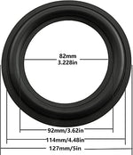 Top down view of BLLNDX 5 inch speaker rubber rings