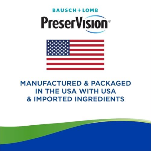 Side profile of PreserVision AREDS 2 bottle showing ingredient list