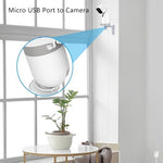 TEKCAM dual pack surveillance camera extension cords laid out on clean surface