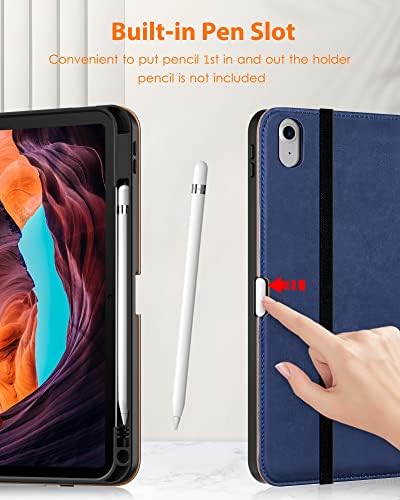DTTO leather business case featuring integrated hand strap for one-handed tablet operation