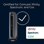 Motorola DOCSIS 3.0 cable modem showing rear panel configuration and ports