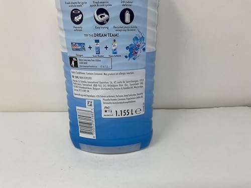 Concentrated Lenor liquid fabric softener for long lasting floral scent