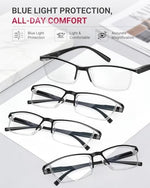 Side profile of Teraise reading glasses showing flexible spring hinge
