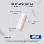 Dorado Nutrition NAC 60 capsules bottle side view