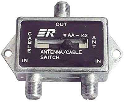 Parts Express Coaxial AB Switch rear view highlighting F-type screw connectors
