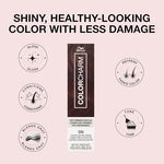 Shea butter enriched conditioning hair dye packaging text close up.