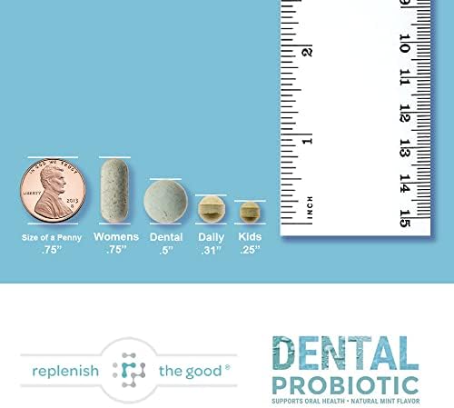 Replenish the Good Dental Probiotic mint chewable tablets label details