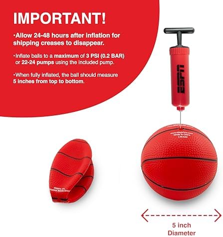 Foldable breakaway rim detail on ESPN mini basketball hoop