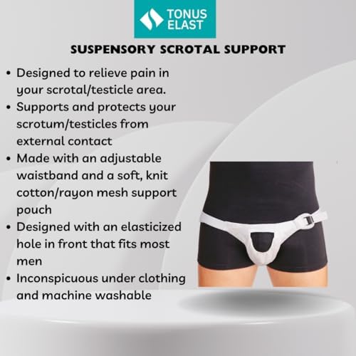 Tonus Elast scrotal support fabric texture and material detail
